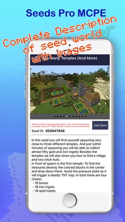 Seeds PE : Free Maps & Worlds for Minecraft Pocket Edition