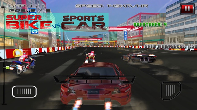 Super Bike Vs Sports Car - 3D Racing Game(圖3)-速報App