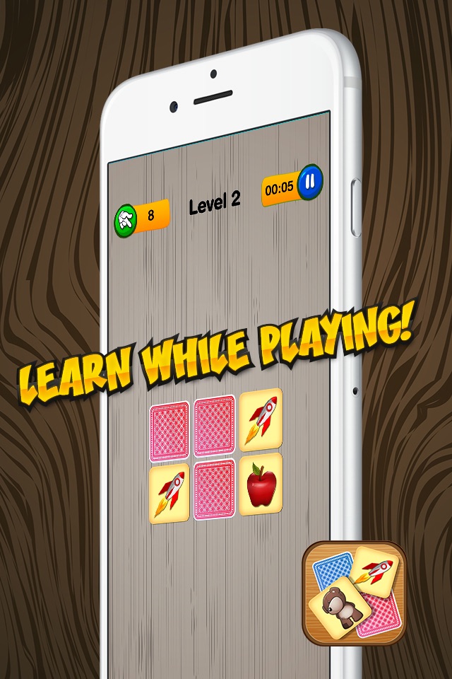 Flash Cards Memory Game – Educational and Fun Activity Challenge to Match Card Pair.s screenshot 4
