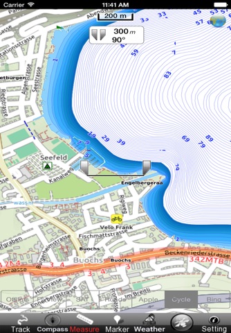 Vierwaldstattersee und Lauerzersee GPS Navi Karte für bootfahren angeln und segeln screenshot 2