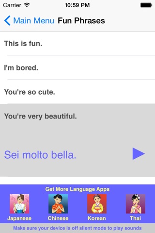 Speak Italian Travel Phrases screenshot 3