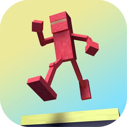 Blocky Running Chameleon Human Thief - Acrobatics Marvelous Arcade Game icon