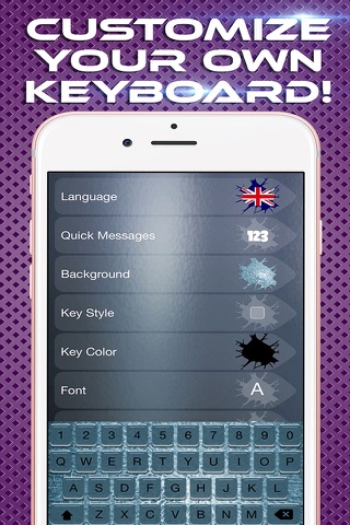 Glass Keyboard! - Personalize Your Keyboard with Colorful Themes, Cool Fonts and Emoji Art screenshot 3