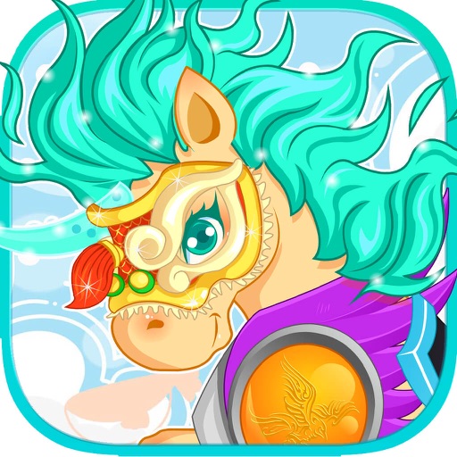 Unicorn Knight - Girl Makeup Free Games icon