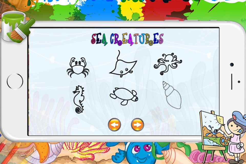 Sea Creatures Coloring Books screenshot 2