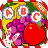 ABC Alphabet Fruit Veg Flashcards Write