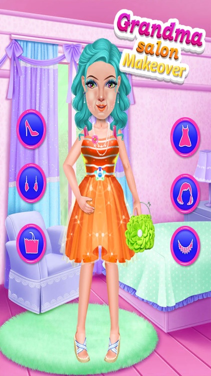 Grandma Makeup Salon : Plastic surgery and dress up free game for girls screenshot-4