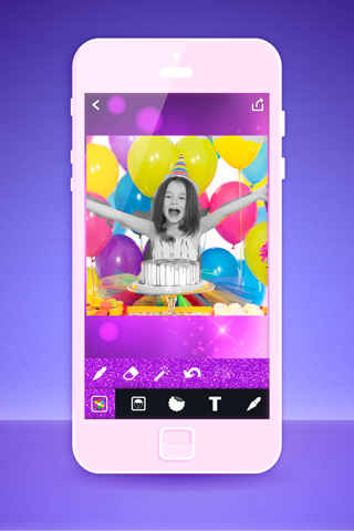 Glossy Pics – Foto Editor – Shiny Frames And Stickers With Bokeh Photo Effect.s screenshot 3