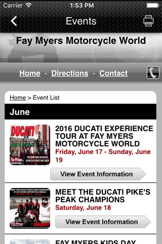 Fay Myers Motorcycle World. screenshot 3