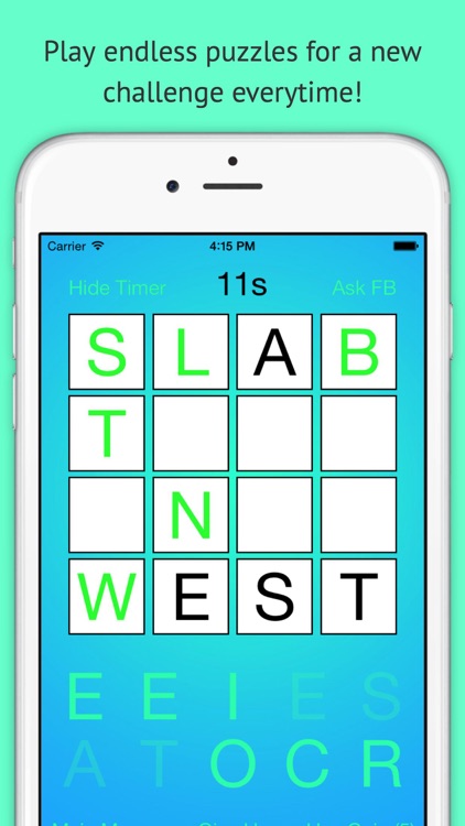 4x4 Crossword - Infinite Free Puzzle Game