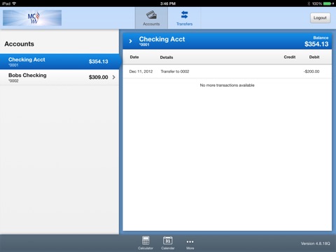 Members Choice WV FCU for iPad screenshot 3