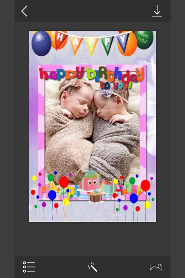 Birthday Greeting Cards - Instant Frame Maker & Photo Editor screenshot 2