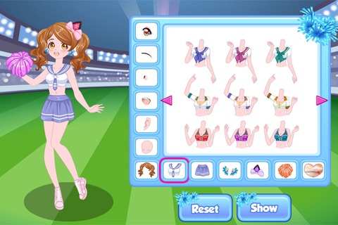 Cheerleader dress up game screenshot 2