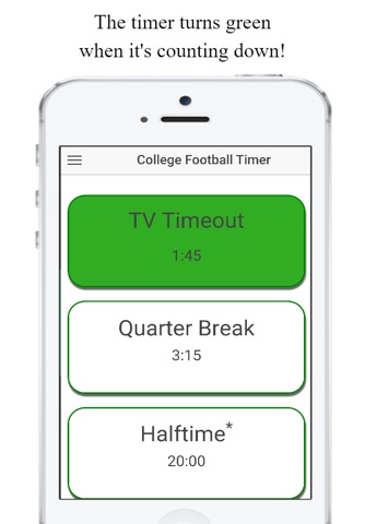 College Football Timer screenshot 2