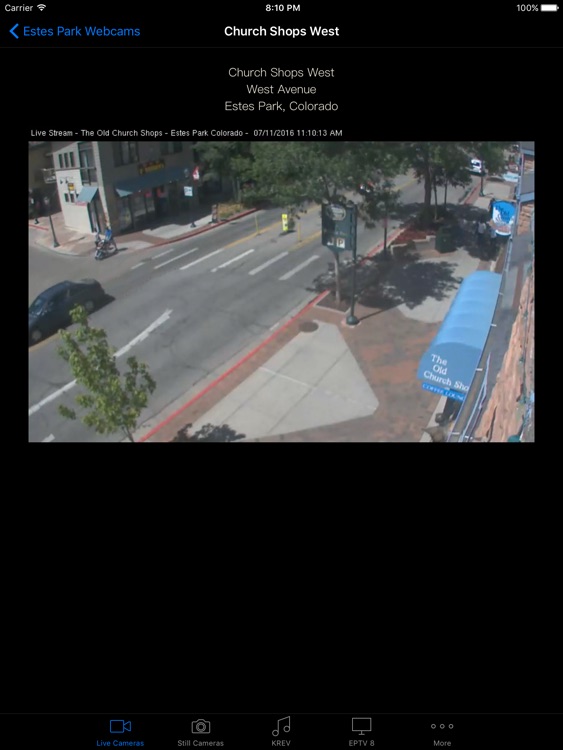 Estes Park Webcams for iPad