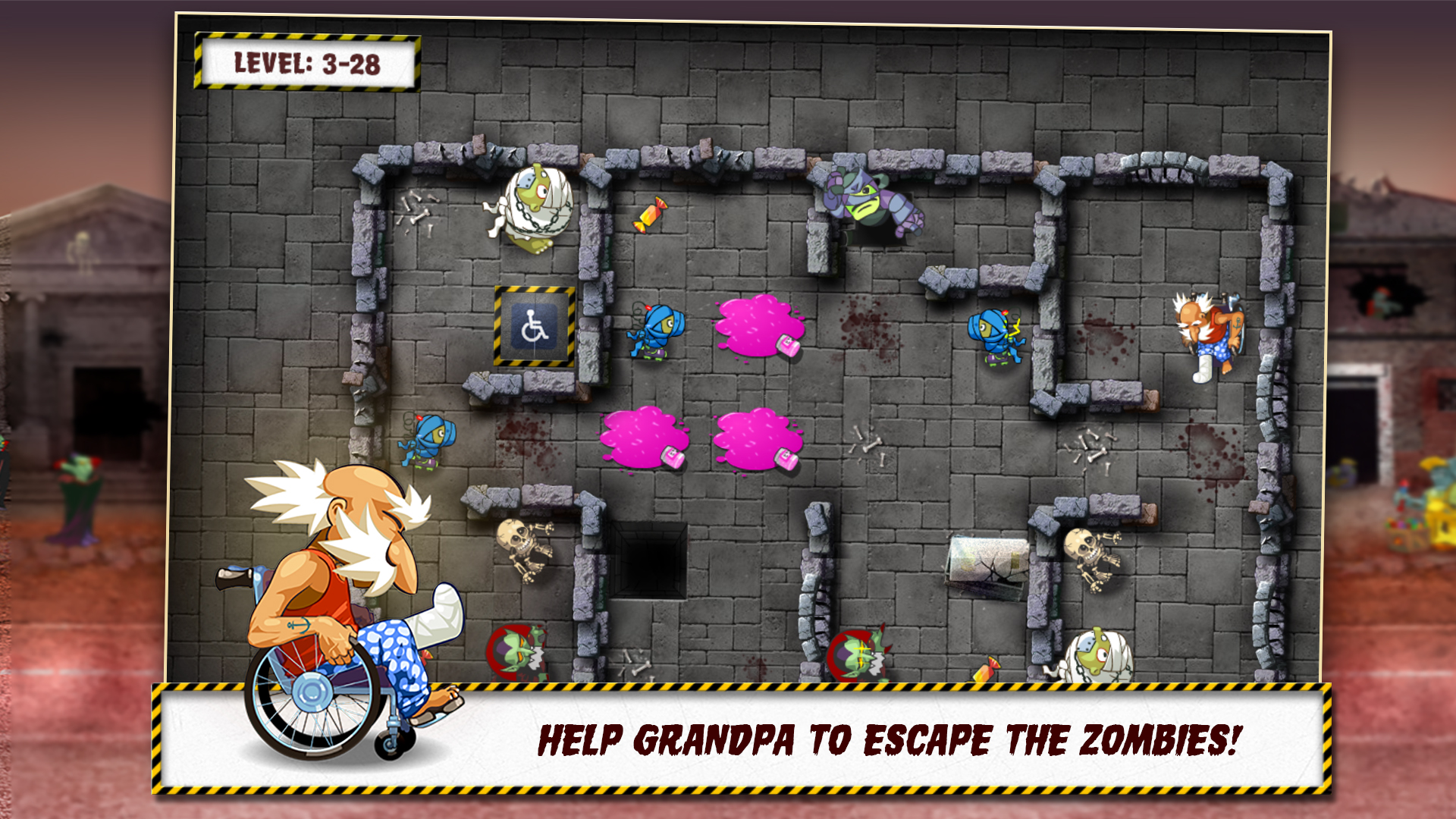 Grandpa and the Zombies - Take care of your brain! screenshot 11