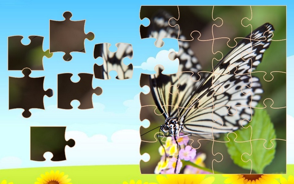 Butterfly Jigsaw Puzzle Kid Game screenshot 2