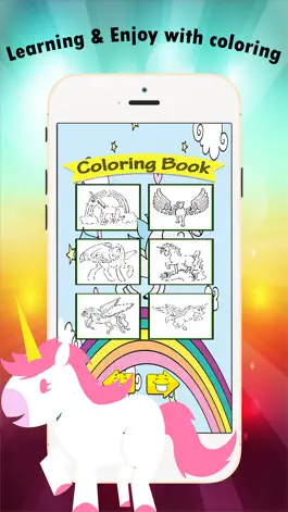 Game screenshot My Unicorn Coloring Book for children age 1-10: Games free for Learn to use finger to drawing or coloring with each coloring pages hack