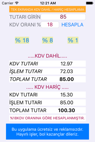 KDV Hesapla - KDV Dahil Hariç - náhled