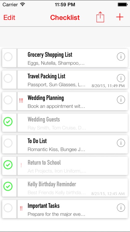 Simple Checklist - To Do List with Task Reminder