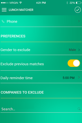 LunchMatcher screenshot 3