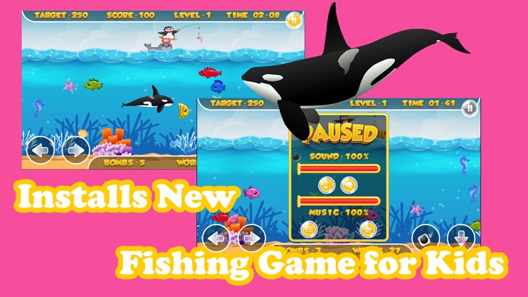 Penguin Fishing Game Free for Kids