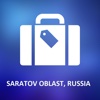 Saratov Oblast, Russia Offline Vector Map