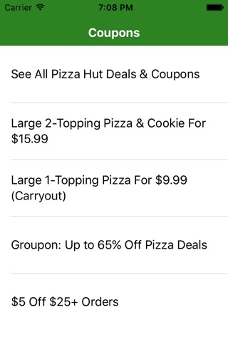 Coupons for Pizza Hut App screenshot 2