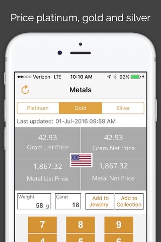 MyJeweler 2 - Diamonds, Jewelry and Metals pricing calculator screenshot 2