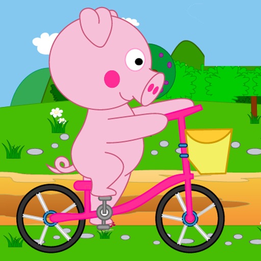 Peppy Pig Bike Racing Icon