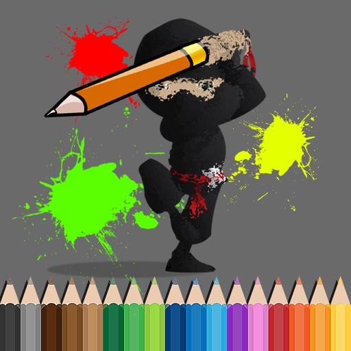 Ninja Coloring Book Free Game Learn for Kids iOS App