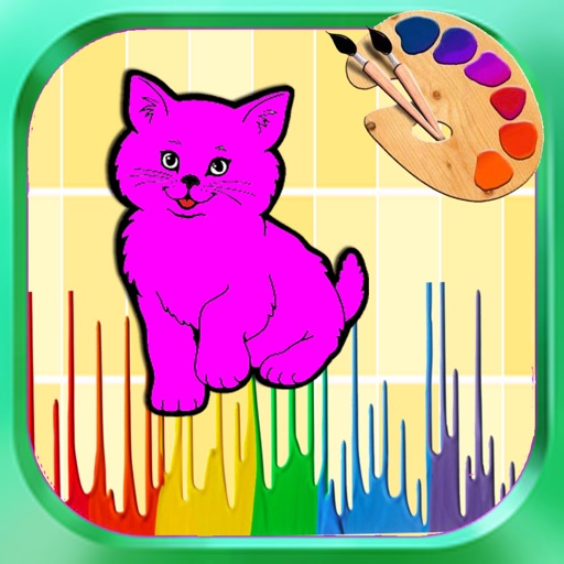 Coloring Page Free cat Edition Icon