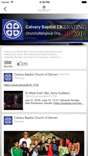 Calvary Baptist Church of Denver(圖2)-速報App