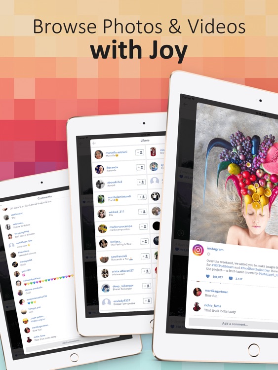 PadPics for Instagram - Free IG Photo & Videos Viewer for iPad
