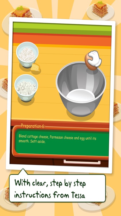 Tessa’s Cooking Lasagne– learn how to bake your Lasagne in this cooking game for kids