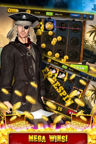 Pirates Treasure Slots Machines: Casino Free Mega Slot Tournament for fun! Legends of 7's Jackpot screenshot 3