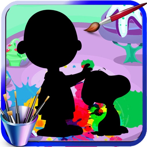 Coloring Book Page Charlie Brown Cartoon Edition Icon