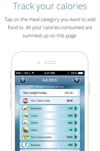 Calorie Counter - loose weight fast, track calories and reach your weight goal screenshot 2