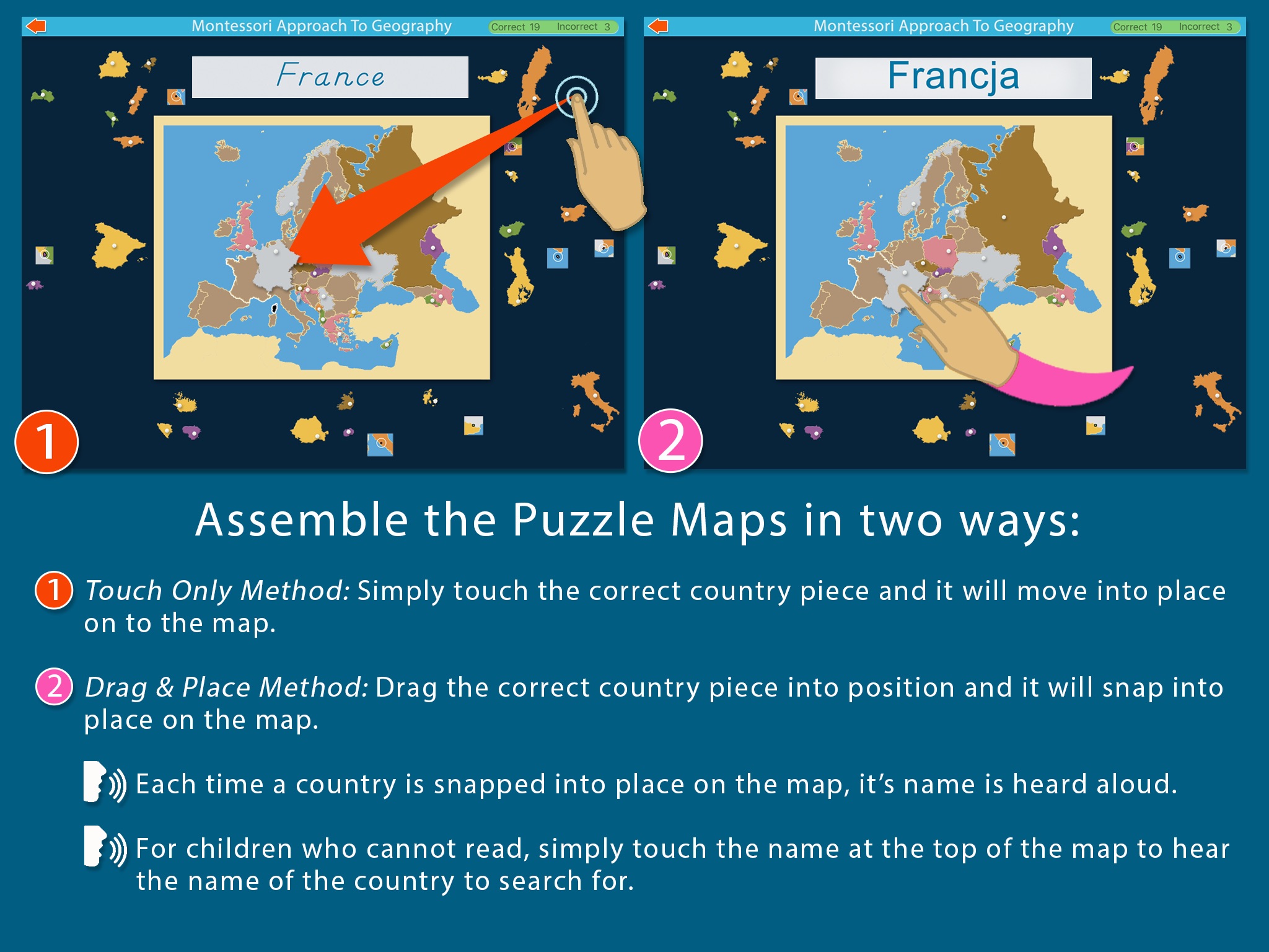 Europe - A Montessori Approach To Geography screenshot 4