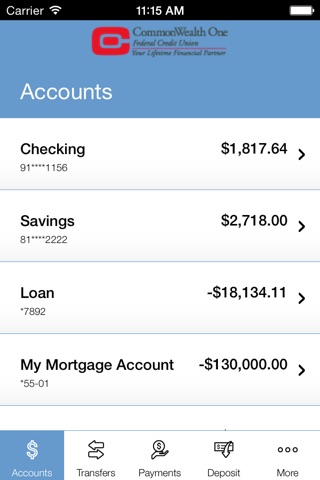 CommonWealth One Federal CU screenshot 3