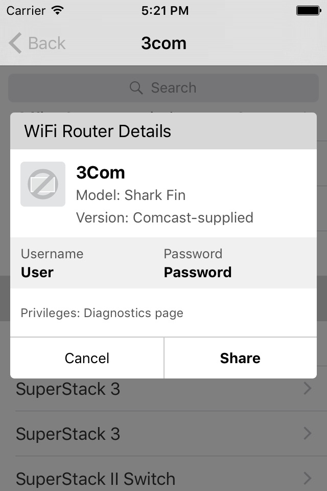 Offline Wi-Fi Router Passwords screenshot 3