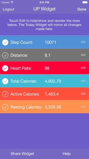 Fit Widget for Jawbone UP - Resting Heart Rate for UP3 & Hig(圖2)-速報App