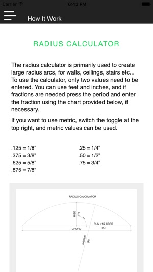 Radius & Ellipse Calculator