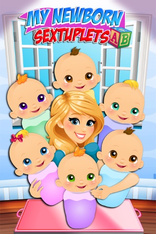 Newborn Baby Sextuplets - My Six New Baby Infant Care & Mommy Pregnancy Games screenshot 2