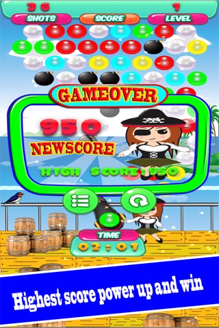 Pirates Girl Game Bubble Shooter Free screenshot 3