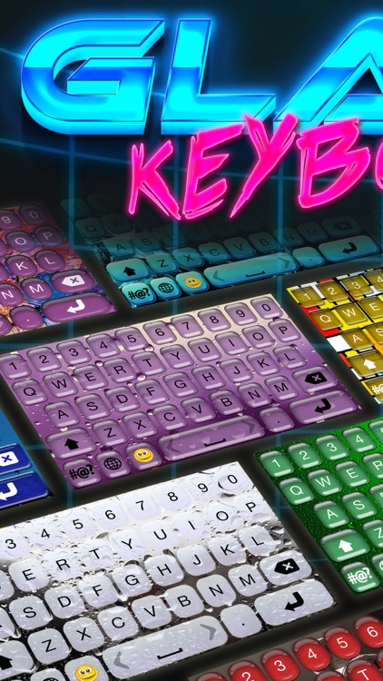 Glass Keyboard Maker – Custom Language Keyboard Themes with Fancy Fonts and Color Backgrounds