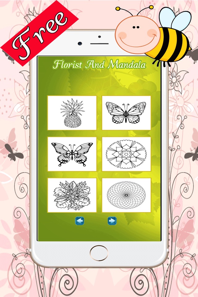 Florist and Mandalas Coloring Book For Adult : Best Colors Therapy Stress Relieving  Free screenshot 3
