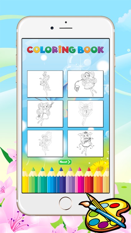 Princess & Fairy Coloring Book - All In 1 Drawing, Paint And Color Games HD For Good Kid screenshot-4
