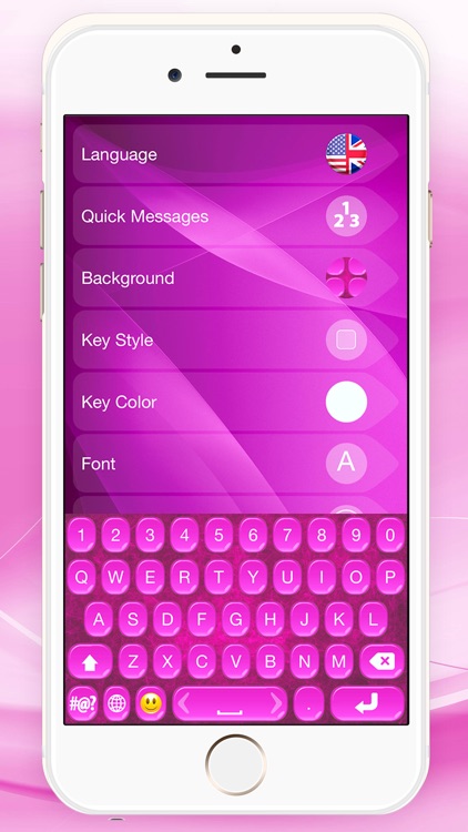 Pink Keyboard for iPhone – Cute Font.s & Fancy Background Skin.s for Girls screenshot-3