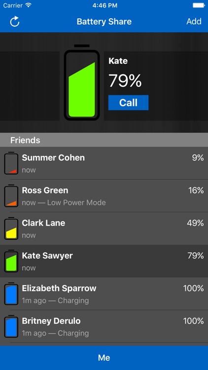 Battery Share - Track Your Friend's Battery / Send Low Battery Notifications